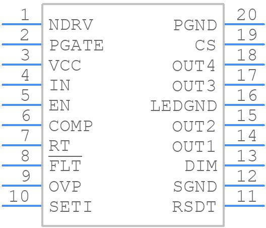 MAX16813AUP/V+ - Analog Devices - PCB symbol