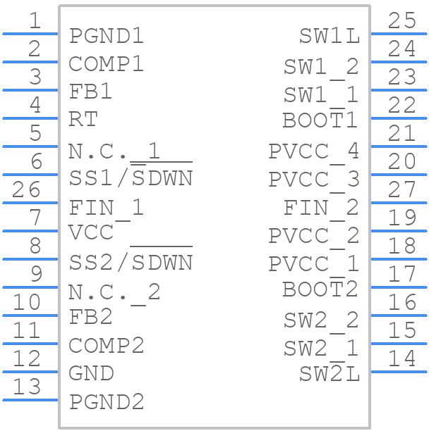BD9302FP-E2 - ROHM Semiconductor - PCB symbol