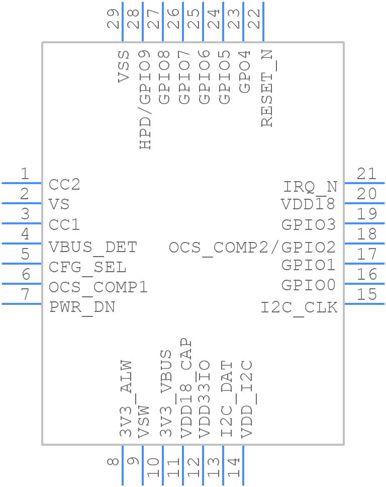 UPD350A/Q8X - Microchip - PCB symbol