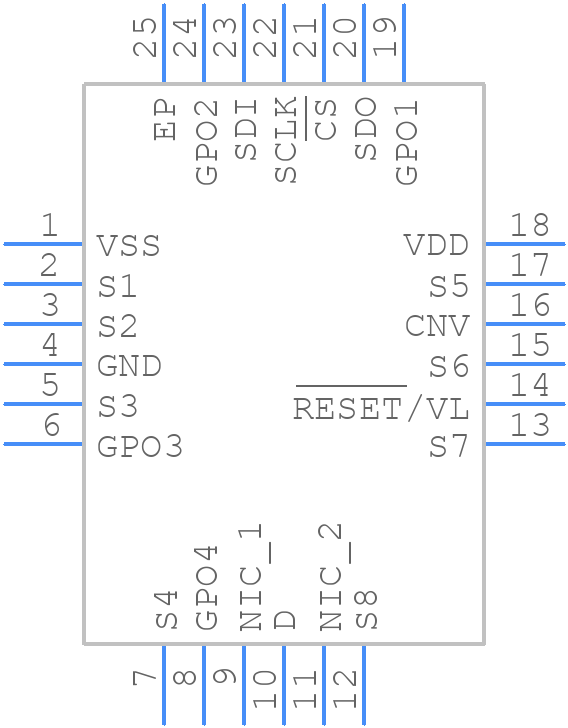 ADGS1408BCPZ - Analog Devices - PCB symbol