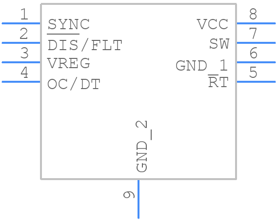 UCC25800AQDGNQ1 - Texas Instruments - PCB symbol