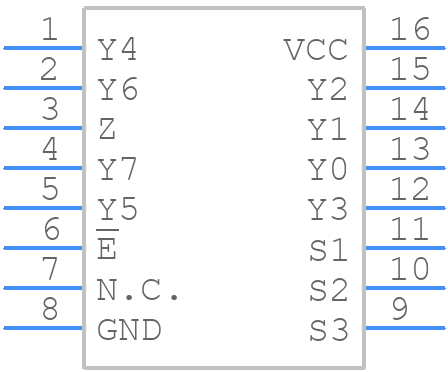 XS3A4051PWJ - Nexperia - PCB symbol