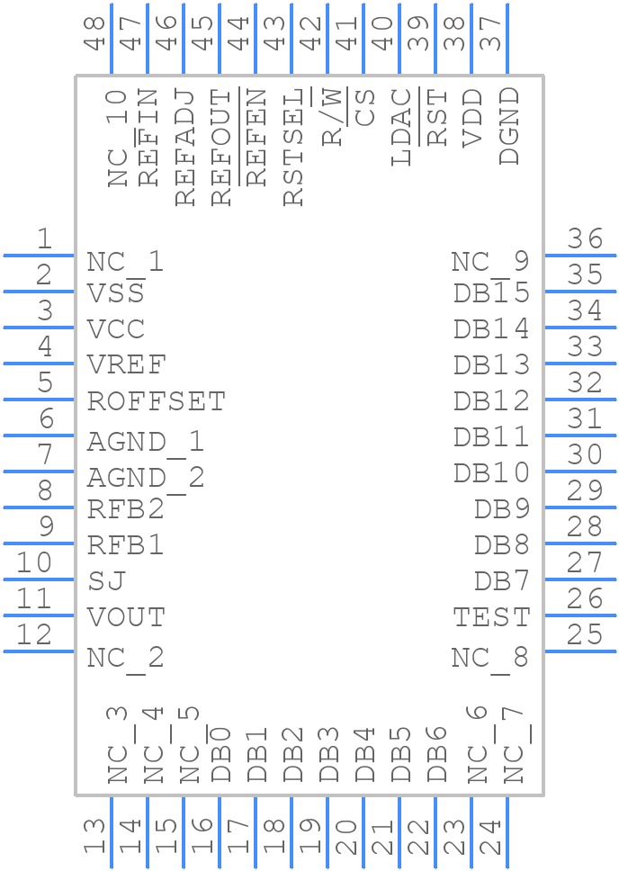 DAC7741YB/250G4 - Texas Instruments - PCB symbol