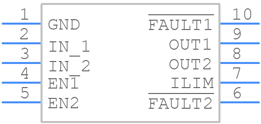 TPS2560DRC - Texas Instruments - PCB symbol