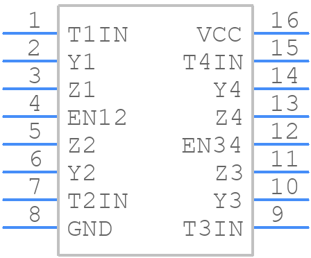 MAX3042BCWE+ - Analog Devices - PCB symbol