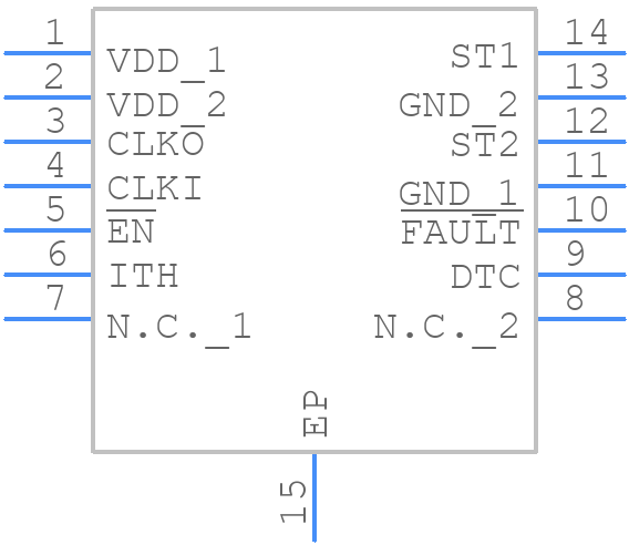 MAX22258AUD+ - Analog Devices - PCB symbol