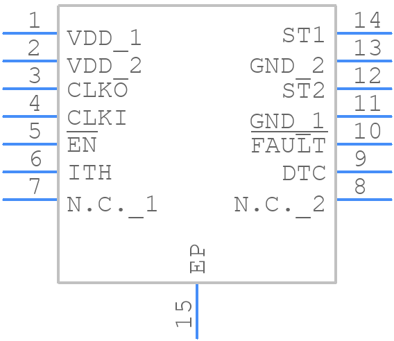 MAX22258AUD+T - Analog Devices - PCB symbol