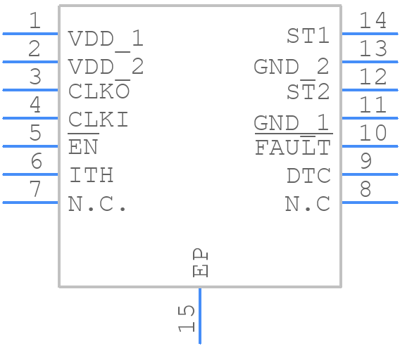 MAX22258AUD+T - Analog Devices - PCB symbol