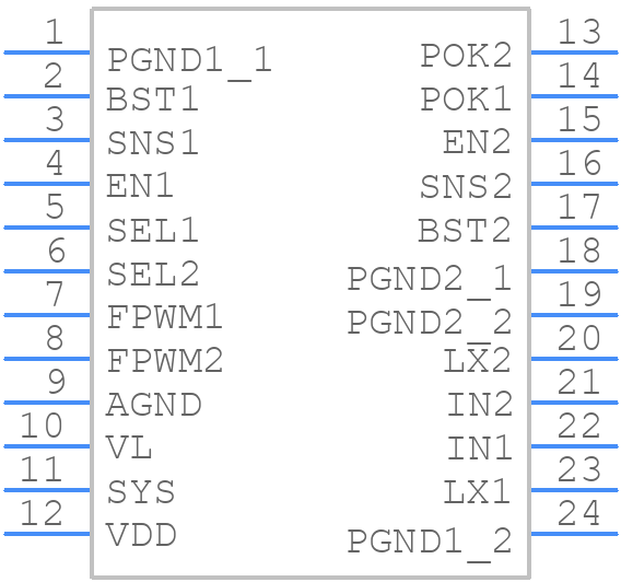 MAX77541AAFG+ - Analog Devices - PCB symbol