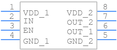 UCC27614DR - Texas Instruments - PCB symbol
