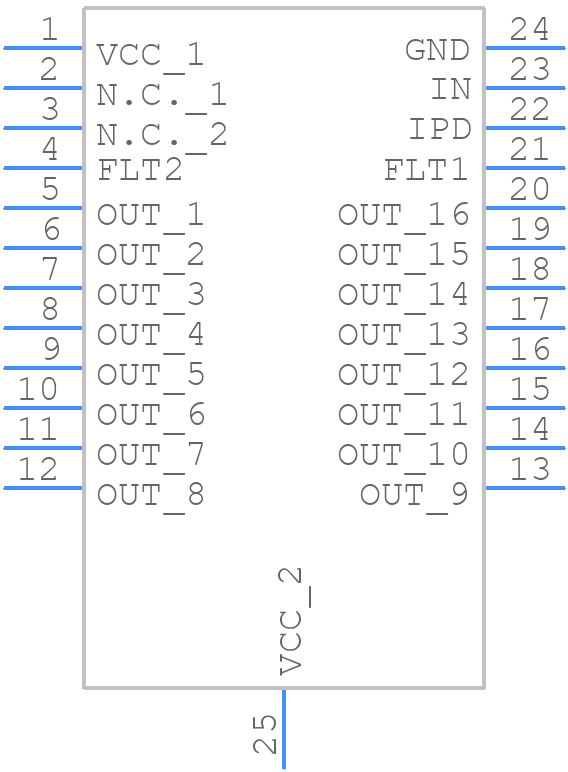 IPS1025HTR - STMicroelectronics - PCB symbol