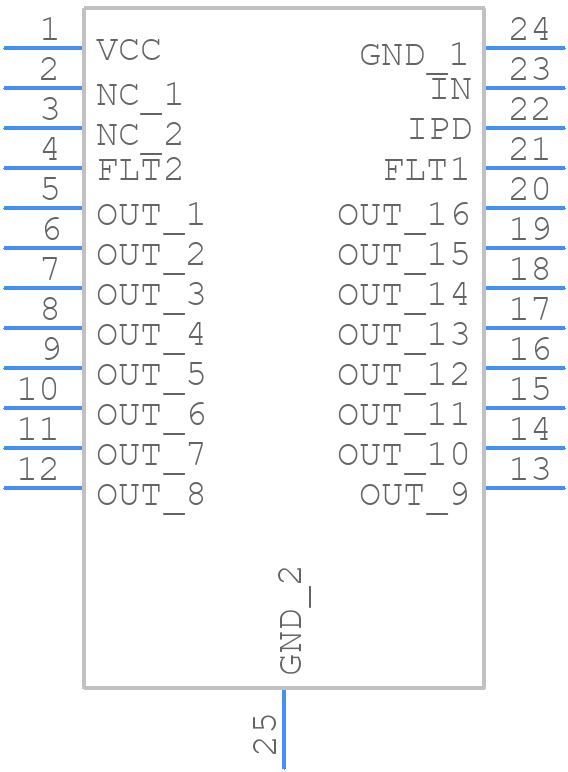 IPS1025H-32 - STMicroelectronics - PCB symbol