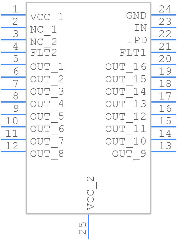 IPS1025HFTR - STMicroelectronics - PCB symbol