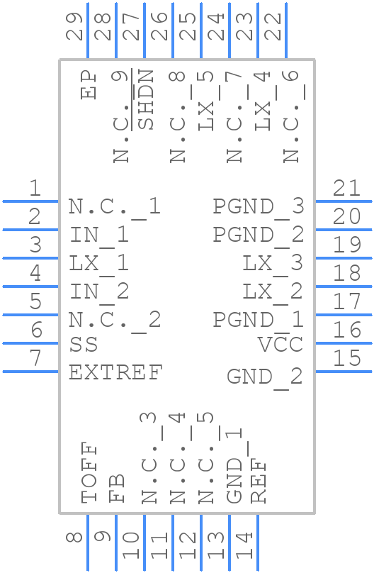 MAX1809ETI+T - Analog Devices - PCB symbol