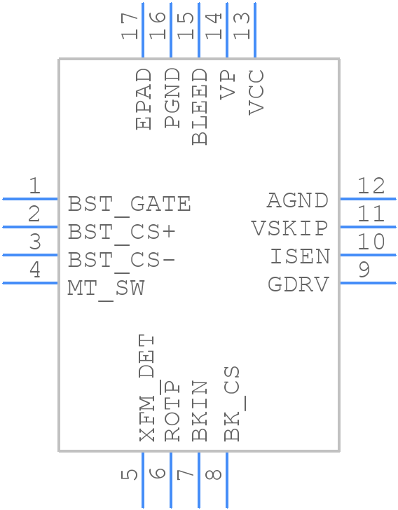 IW3662-01-QFN5 - Renesas Electronics - PCB symbol