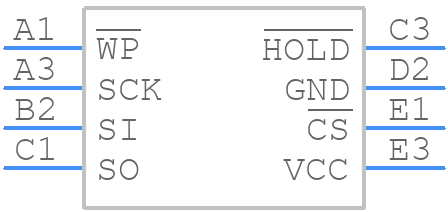 AT25DF041B-UUNHR-T - Renesas Electronics - PCB symbol