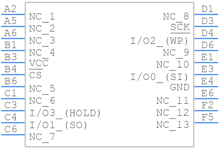 AT25QL128A-UUE-T - Renesas Electronics - PCB symbol