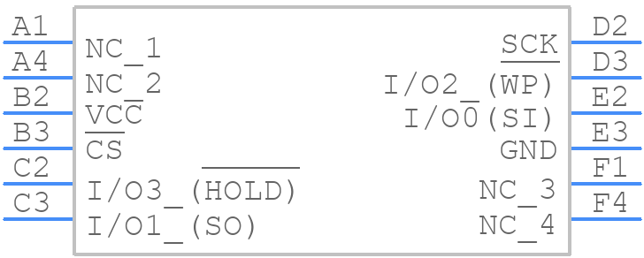 AT25QL641-UCUE-T - Renesas Electronics - PCB symbol