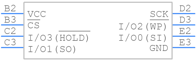 AT25QL641-UUE-T - Renesas Electronics - PCB symbol