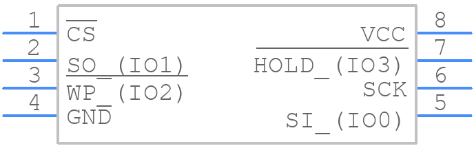 AT25SF161B-SHB-T - Renesas Electronics - PCB symbol