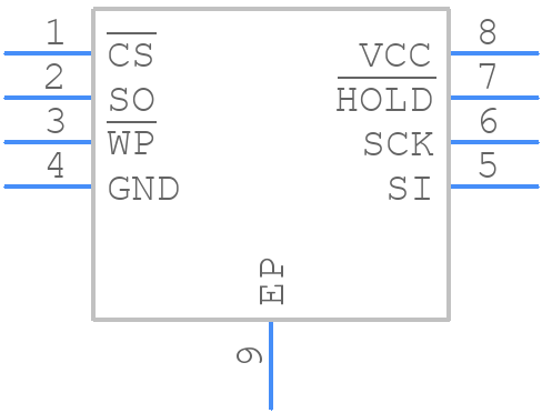 AT25XE041B-MHN-T - Renesas Electronics - PCB symbol