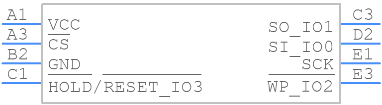 AT25XE081D-UUN-T - Renesas Electronics - PCB symbol