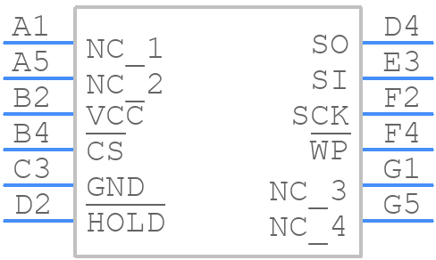 AT25XE321D-UUN-T - Renesas Electronics - PCB symbol