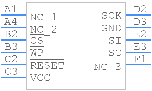AT45DB161E-UUF-T - Renesas Electronics - PCB symbol