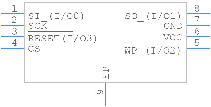 AT45DQ161-MHF2B-T - Renesas Electronics - PCB symbol