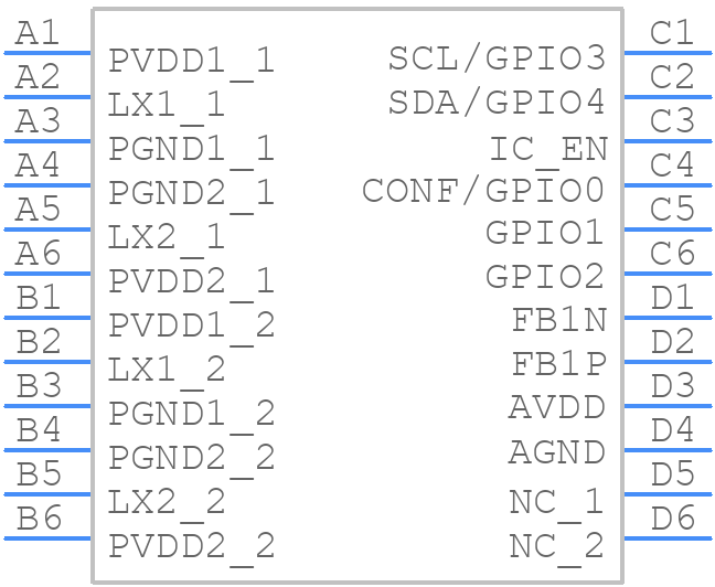 DA9121-B0V72 - Renesas Electronics - PCB symbol