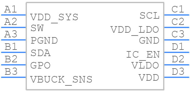 DA9231-0BVZ2 - Renesas Electronics - PCB symbol