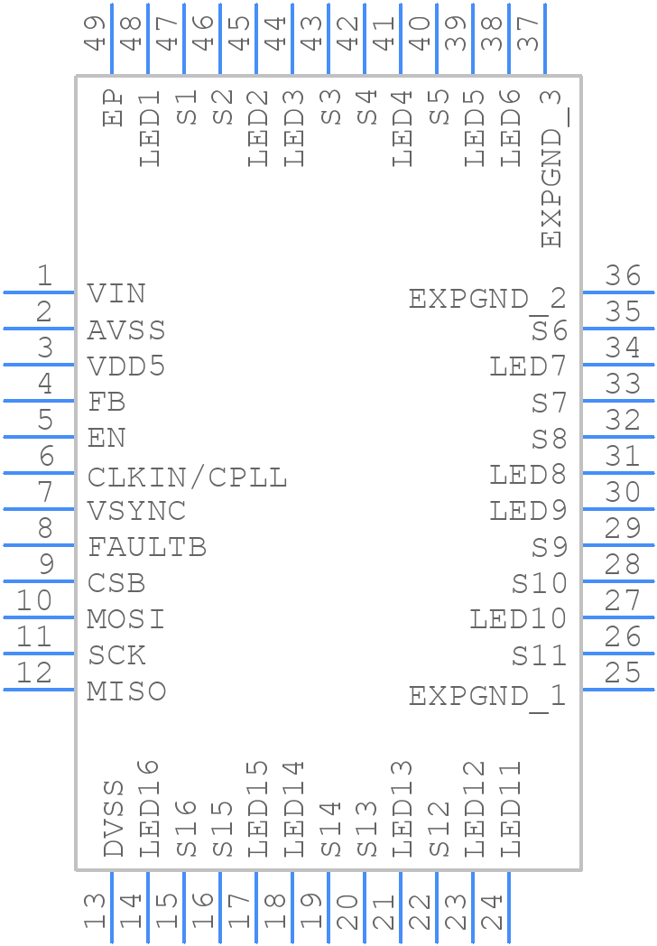 IW7038-00-QFN4 - Renesas Electronics - PCB symbol