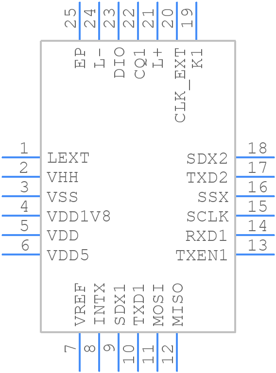 CCE4502CB3.3B-QFN - Renesas Electronics - PCB symbol