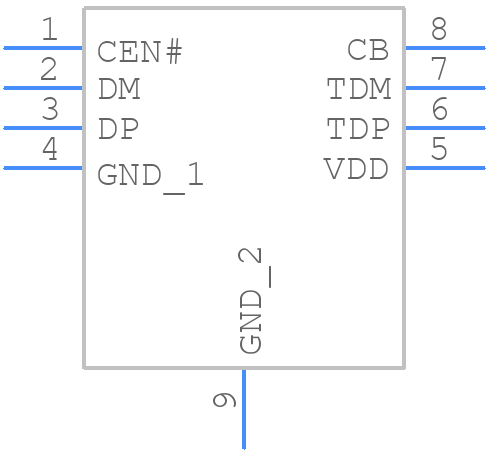 SLG55587V - Renesas Electronics - PCB symbol