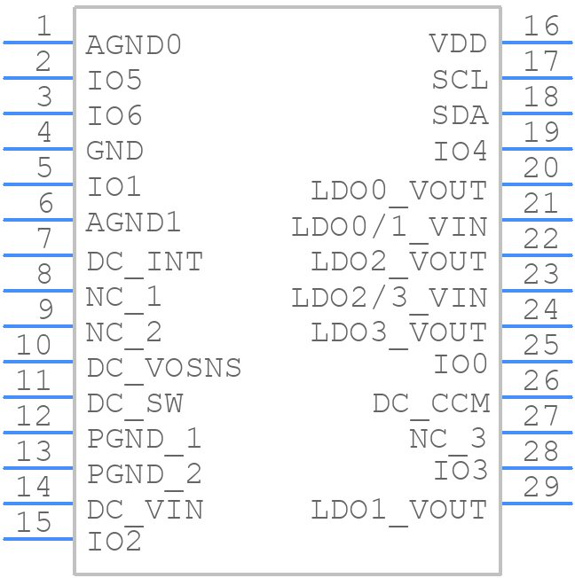 SLG46585M - Renesas Electronics - PCB symbol