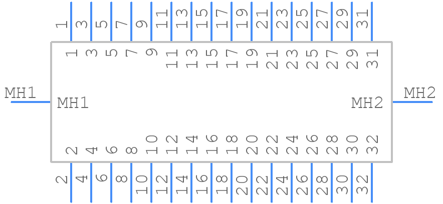 XW4M-32D2-H1DS - OMRON Electronics - PCB symbol