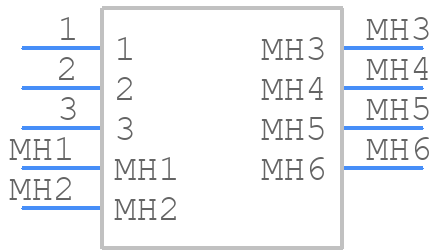 GT8E-3P-2H - Hirose - PCB symbol