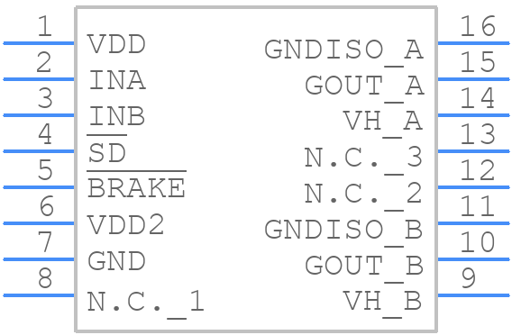 STGAP2DM - STMicroelectronics - PCB symbol