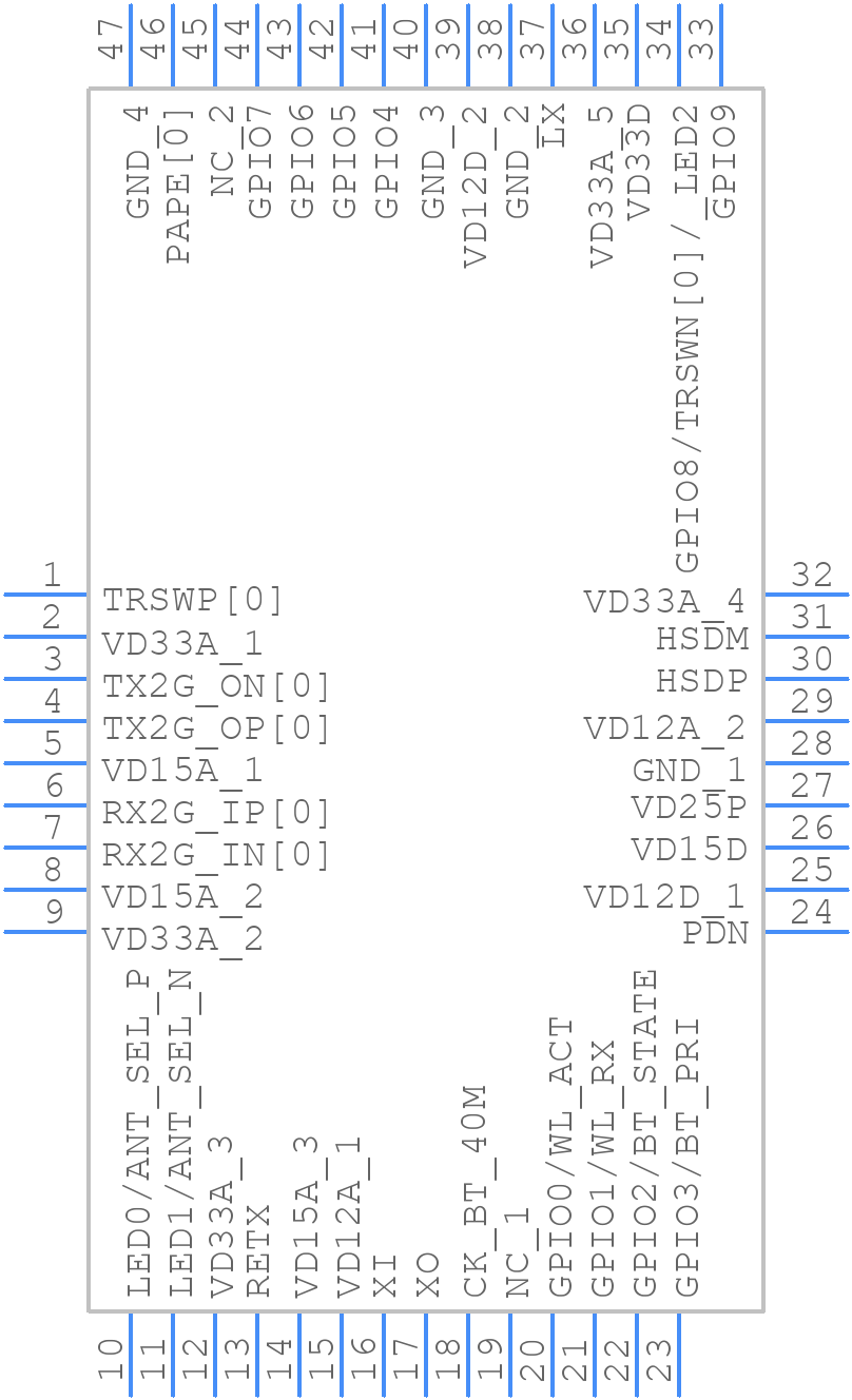 RTL8188CUS-GR - Realtek - PCB symbol