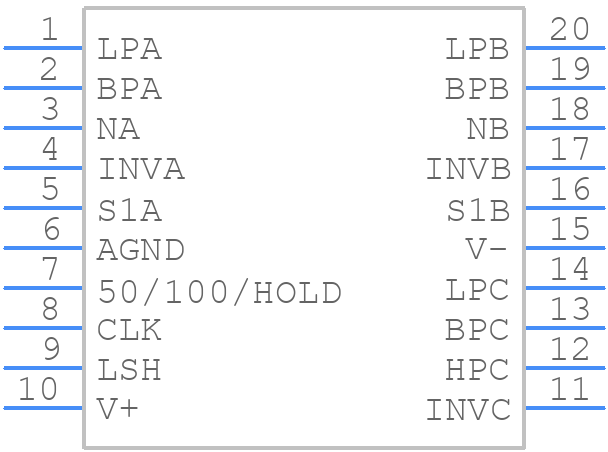 LTC1061ACN#PBF - Analog Devices - PCB symbol