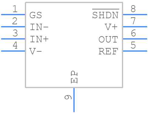 INA350CDSIDSGR - Texas Instruments - PCB symbol