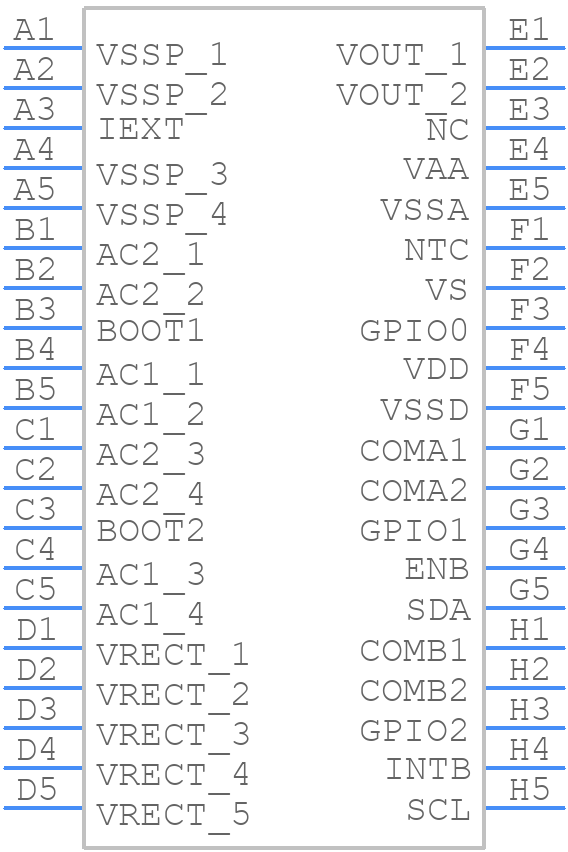 STWLC38JRM - STMicroelectronics - PCB symbol
