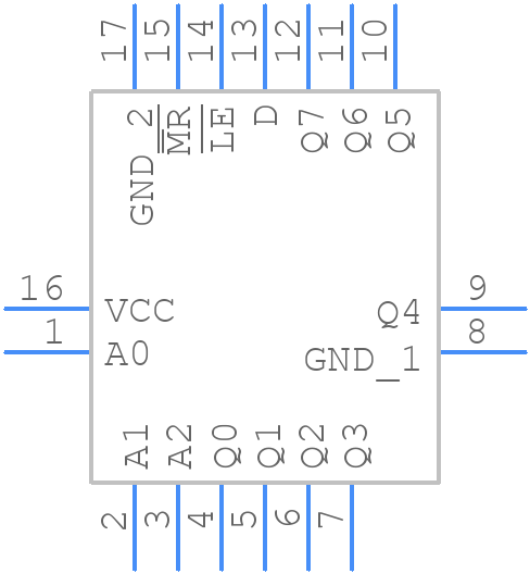 74HC259BQ-Q100,115 - Nexperia - PCB symbol