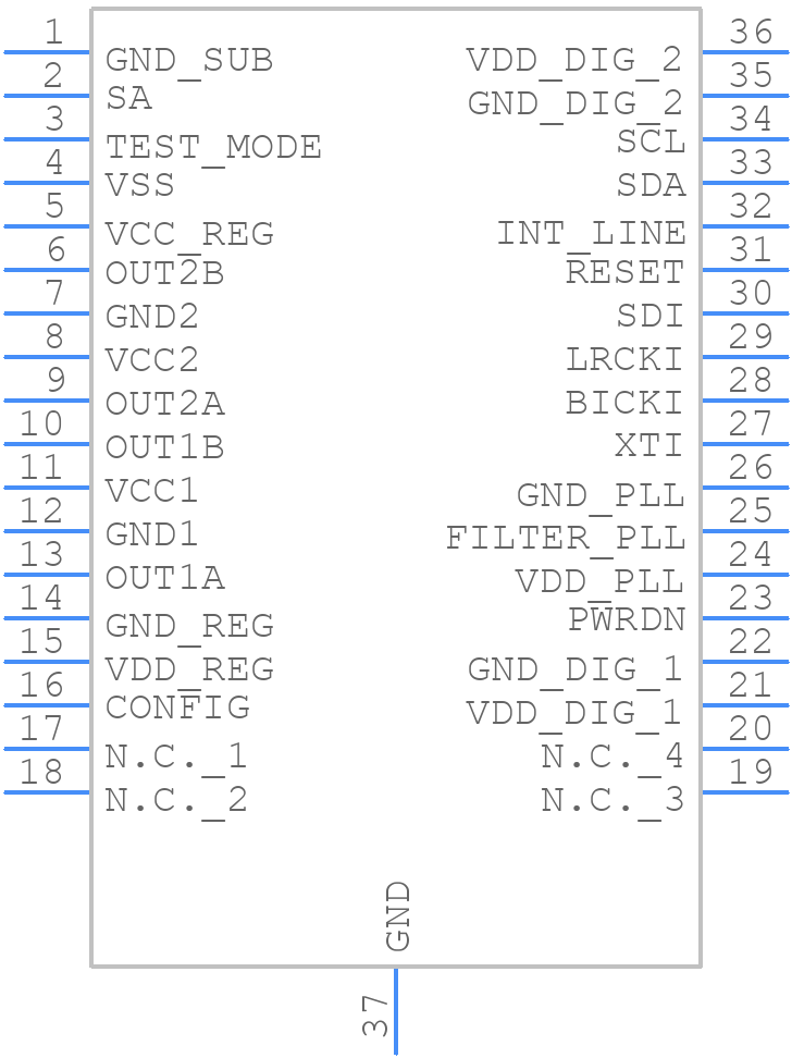 STA333W13TR - STMicroelectronics - PCB symbol