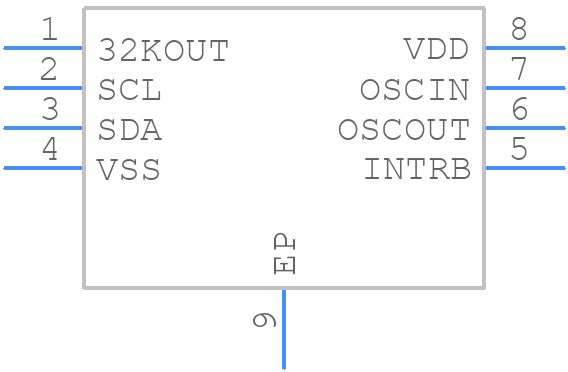 BU9873NUX - ROHM Semiconductor - PCB symbol
