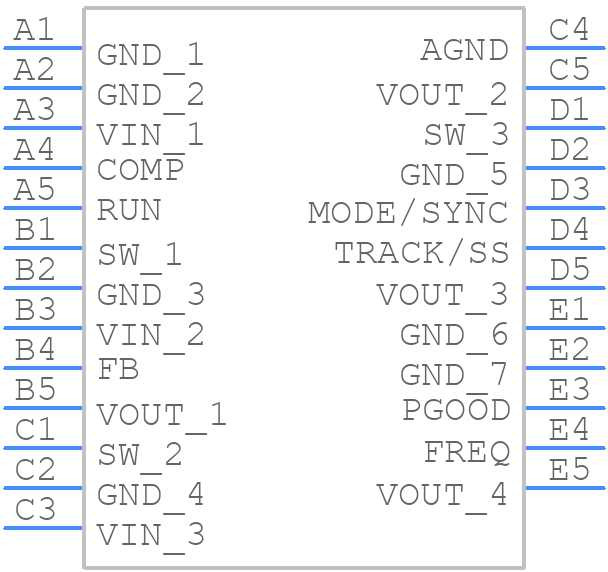 ltm4658ev - Analog Devices - PCB symbol