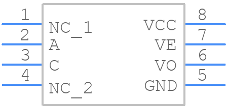 VO2611 - Vishay - PCB symbol