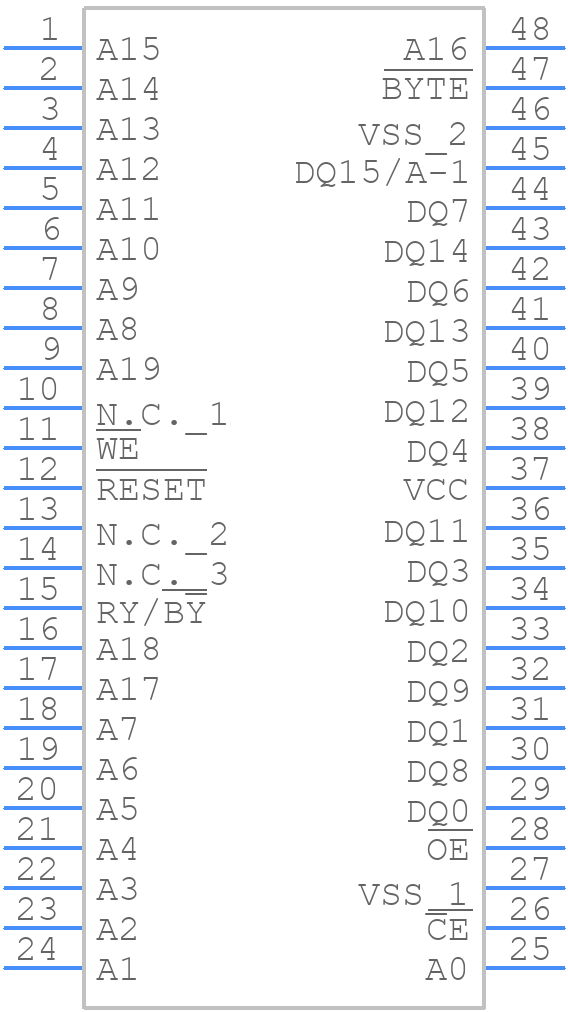 MBM29F160BE-90PFTN - Ramxeed - PCB symbol