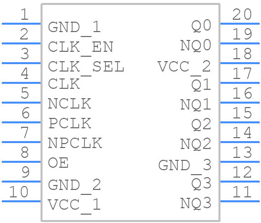 PI6C48543LEX - Diodes Incorporated - PCB symbol