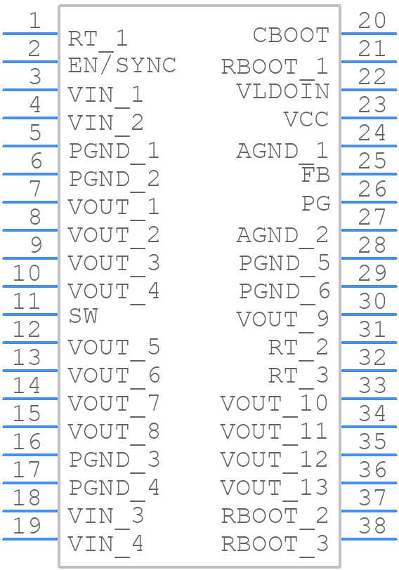 TPSM63602V5RDHR - Texas Instruments - PCB symbol